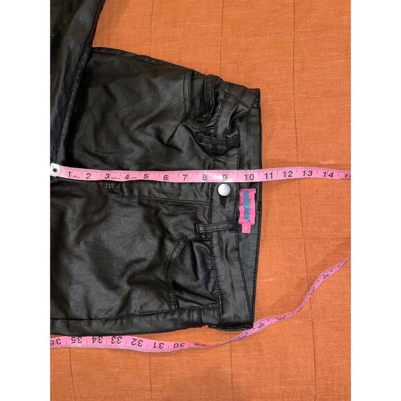 Edikted Black Luna Faux Leather Flare Leg Pants Women Size Small - Picture 8 of 10